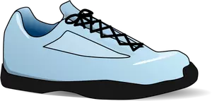 Gambar vektor biru sepatu tenis